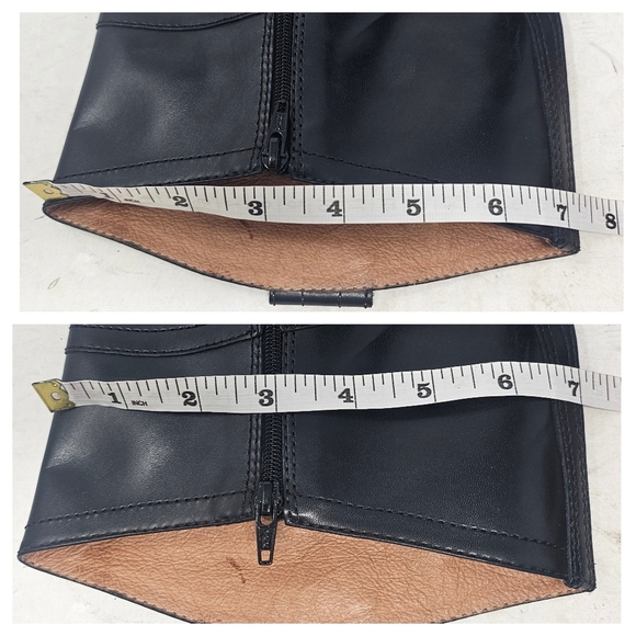 Corso Como Classic Black Leather Knee High Buckled Riding Boots Size 7.5M - Picture 16 of 16